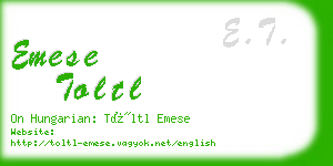 emese toltl business card